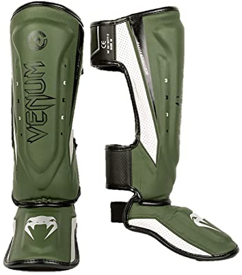 Venum, Elite Evo Schienbeinschützer, Herren, L, Khaki/Silber