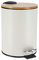 Tendance - Poubelle metal frein de chute 2,5l - blanc bambou