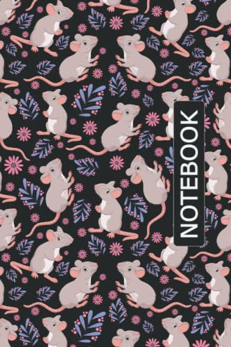 Rat Notebook: Rat Lovers Blank Lined Journal Notebook for Women, Girls, and Kids