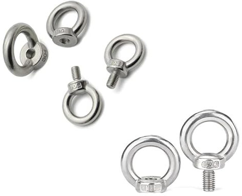 1-5 STÜCKE Ringöse 304 Edelstahl M3 M4 M5 M6 M8 M10 M12 M14 M16 Hebeöse Muttern/Schraube Ring Hakenmutter Schrauben-Ösenmutter, M4 5St