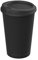 ElastoREuse – Kaffeebecher 250ml Wiederverwendbar für Heißgetränke – Mehrweg Coffee to Go Becher Nachhaltig & Spülmaschinenfest – Kleiner Kunststoff Mehrwegbecher (Schwarz)
