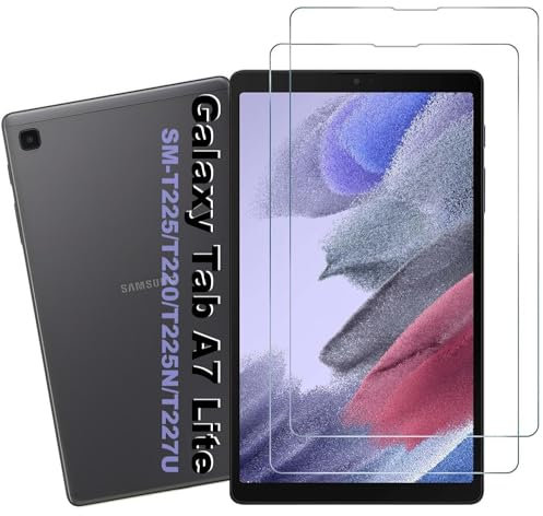 manlian 2-Pack Screen Protectors for Samsung Galaxy Tab A7 Lite (8.7 inch, 2021 model, SM-T220/T225/T227), Bubble-free, Anti-fingerprint, 9H hardness Tempered Glass Screen Protector.