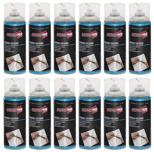 12 Bombolette Sciogli Silicone indurito Spray rimuovi Silicone Fresco Bomboletta da 400 ml