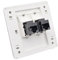 Prise réseau CAT6 Gigabit 86 x 86 mm, câble Ethernet RJ45 LAN, double pass, prise murale réseau femelle vers femelle, Faceplate Internet Straight Plug Outlet (3 x LAN x 2)