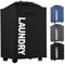 IHOMAGIC 65L Panier à Linge Roulette Pliable Corbeille à Linge avec Roues, Bac à Linge Rectangulaire, Grande Capacité Rangement Buanderie Sac à Linge pour Salle de Bain, Chambre 40x30x54cm (Noir)