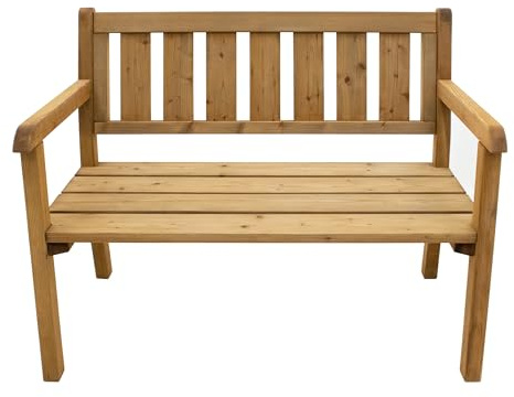 AXI Charlotte Gartenbank aus Holz in Braun | Parkbank/Holzbank für den Garten mit Rückenlehne für 2 Personen | 110 cm