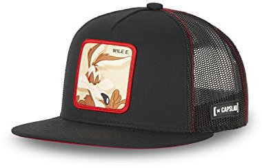 Tracker Kappe Herren Looney Tunes, Cap Herren, Perfekter Halt, Schwarz/Rot/Braun, Einheitsgröße