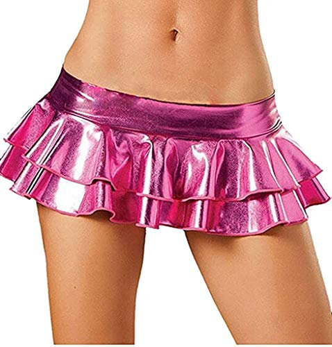 Czizitong Pole Dance Minigonna Jazz Hip Hop Lingerie Clubwear, Rosa, Einheitsgröße