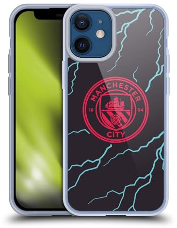 Head Case Designs Offizielle Manchester City Man City FC Third 2023/24 Ausweis-Set Soft Gel Handyhülle Hülle kompatibel mit Apple iPhone 12 Mini