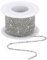 1 Rolle 10m x 2mm Kristall Strassband Chain, Silber Strassband, Strass Borte Band, Rhinestones Diamant Borte Band, Glitzer Basteln für Nähen von Kleidung,Hochzeit Deko, Schmuck DIY(Silber)