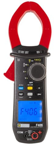 Chauvin Arnoux F406 Pince ampèremétrique numérique protégée contre les projections d'eau (IP54) CAT III 1500 V, CAT IV 1000 V