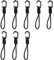 Paracord Schlüsselanhänger, HASLED 8 Stück 12 cm Handgeflochtenes Paracord Karabiner Schlüsselanhänger, Karabiner Schwarz, Geeignet für Bergsteigen und Campingausflüge im Freien