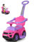 GOPLUS Porteur Évolutif Bebe 3 en 1 Pousser, Jouet Voiture a Pousser pour Enfants 1-3 Ans Charge 25KG Apprendre Marcher avec Musique et Klaxon Rose (89x43x84CM, Rose)