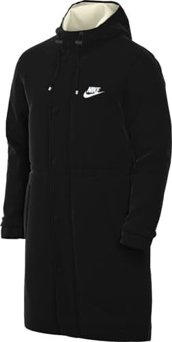 Nike M Nk Club Stadium Parka Giacca, Nero/Bianco, L Uomo