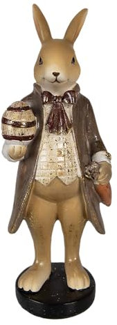 Clayre & Eef Figur Kaninchen 20 cm Braun Beige Polyresin