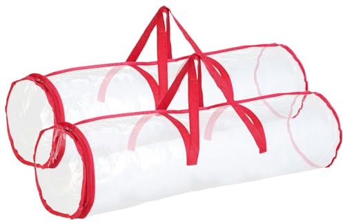 infactory Geschenkpapier Tasche: 2er-Set Geschenkpapier-Aufbewahrungstasche, transparent, 79 x 22 cm (Aufbewahrung, Tasche für Geschenkrollen, Geburtstag)