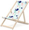 Outentin Kinder Liegestuhl für Garten - Premium Liegestuhl Kinder Holz für Balkon und Strand - Sonnenliege für Kinder - Modernes Design - Liegestuhl Kinder Outdoor - Motiv Delfin