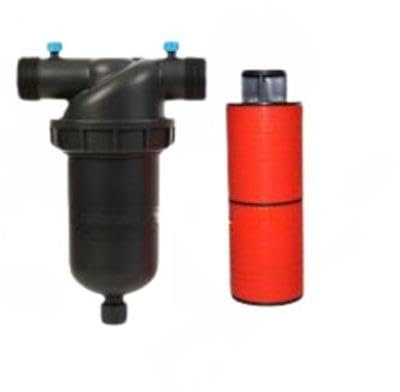 DRIPALIA - Filtro in plastica a T da 2 - cartuccia ad anelli - per irrigazione a goccia - Pulizia manuale