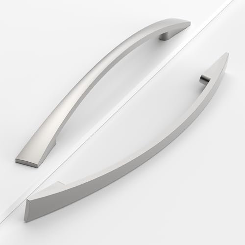Coinkoly 10 Stück Möbelgriffe Gebürsteter Nickel 160 mm Lochabstand Möbelgriffe Griffe Schrankgriffe Küchengriffe Schubladengriffe Kleiderschrank Türgriffe CK-EU0013