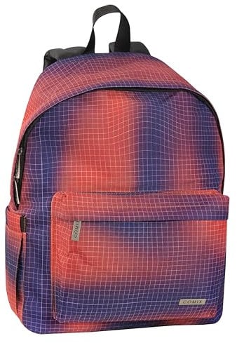 Comix - Rucksack für Mittelschule, Grundschule und Oberschule für Mädchen und Mädchen, gepolsterter und verstärkter Rücken, verstellbare Schultergurte, Hauptfach, Fronttasche und Seitentasche, 30 x 40