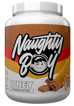 Naughty Boy Advanced 100% Whey Protein Powder, 2010g, 22g Protein Per Serving, 67 Servings, High Protein Shake for Muscle Growth & Recovery, Low Sugar, Milk Chocolate Caramel Biscuit
