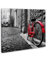 Rotes Fahrrad Leinwandbild Wandbild Kunst XXL Deko Größe 80x80x2cm
