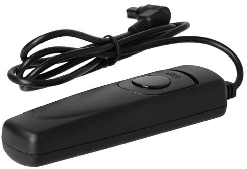 vhbw telecomando per scatto a distanza con cavo compatibile con Canon EOS 7D Mark II, 7D, R5, R6 fotocamera, 1 m, scatto a 2 fasi