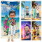 papasgix Personalisiert Strandtuch Microfaser Badetuch mit Namen Damen Herren, Dress-Up Beach Towel Schnelltrocknendes Handtuch Kinder Stranddecke für Reise Fitness(90x180cm Mikrofaser Bunt Herren)