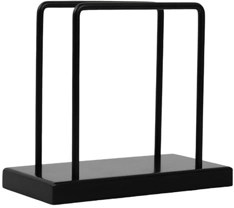 Porte Serviette de Table, Porte Serviettes en Papier, Noir Distributeur de Serviettes en Métal et Bois, Support pour Serviettes en Papier, Papier Porte Serviettes, pour Cuisine, Tables à Manger