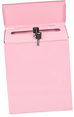 CANIGHT Kasten Briefkasten mit Schließfach Briefkästen zur Wandmontage Aufkleber Fallen Inhaber Vorschlagsboxen Geld büro zubehör Mail-Zubehör Wohnaccessoire Briefversorgung Eisen Rosa