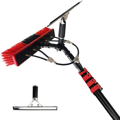NYANS Cleaning Kit Water Filter S-ystem with Glass Scraper, Solar Photovoltaic Panel Cleaning, with Telescopic Pole 39 Feet, Suitable for Photovoltaic Panel Cleaning Trucks Windows,12m(39ft)