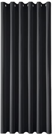 MRTREES Verdunkelungsvorhänge für Schlafzimmer, Thermo-Türvorhang, Raumteiler, 132 x 214 cm, Schwarz