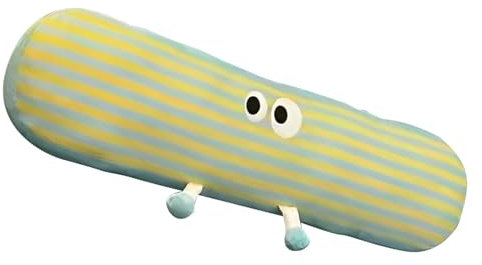 Langes Körperkissen – niedlich, gestreift, weich, bequem, warm, schmal, Körperkissen, elegant, mehrfarbig, abnehmbar, Lendenwirbelkissen für die Beinrückseite