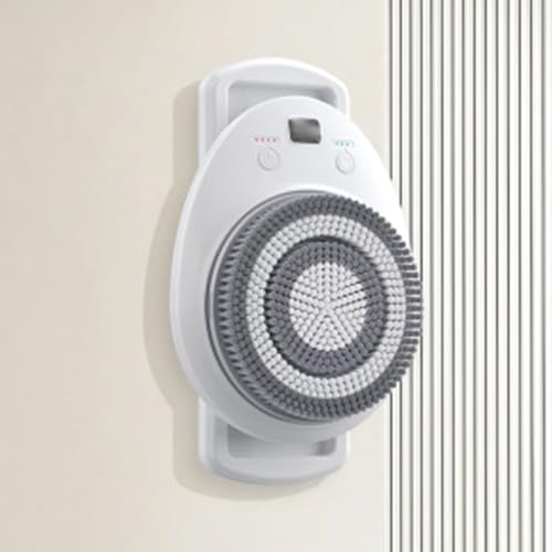 Smart Wall Mounted Bath Brush - 360° Automatic Rota Tion Electric Back Brush with 7.09 Large Brush Head 3 Speed Adjustment Shower Brush for Cleansing Massage