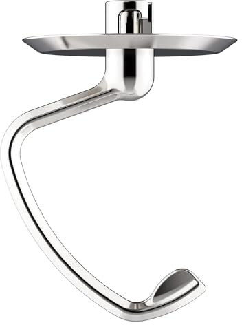 1 pezzo gancio for impastare in acciaio inossidabile, compatibile con KitchenAid 4,5-5 quart testa inclinabile supporto for impastatore gancio for impastare parti di ricambio ganci for pane