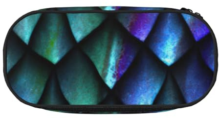 FFCVZAA 3D Magical Dragon Scales Pattern Print Fashionable Pencil Case Travel Makeup Bag School Student Essentials Toiletry Pouch, Schwarz , Einheitsgröße, Taschen-Organizer