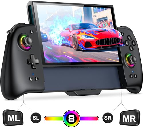 Gammeefy Switch 2 Controller - Hall Effect Joystick - One Piece Switch Joypad Replacement to Switch 2 Pro Controller's Feel, with 9 RGB Lighting, Turbo, KeyLinker App, Program