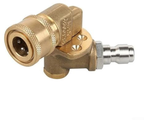Gdfnmogo Buse de nettoyeur haute pression pivotante à 360 degrés modifiable avec raccord rapide 1 sur 4, construction en cuivre, réglage à 5 angles et 7 angles (joint cinquième vitesse)