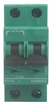 Disjoncteur solaire 2P DC 550V 800V adapté aux systèmes photovoltaïques 6A 10A 16A 20A 25A 32A 40A 50A 63A FPV-63 DC disjoncteur(800V,25A)