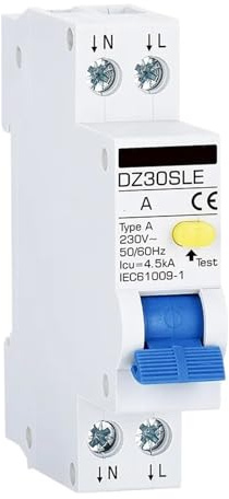 Type A 220V 30MA mini disjoncteur à courant résiduel 1P + N 10A 16A 20A 25A 32A protection contre les fuites(20A)