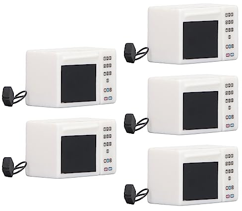 BTOSEP Lot de 5 mini fours à micro-ondes de simulation - Accessoires de cuisine exquis pour la décoration de maison de poupée - Taille compacte