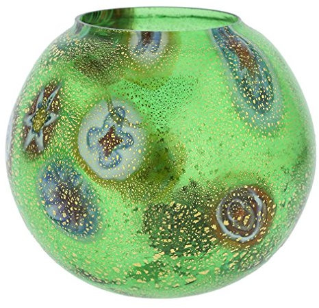Murano Glas Millefiori Votivkerzenhalter - Grün