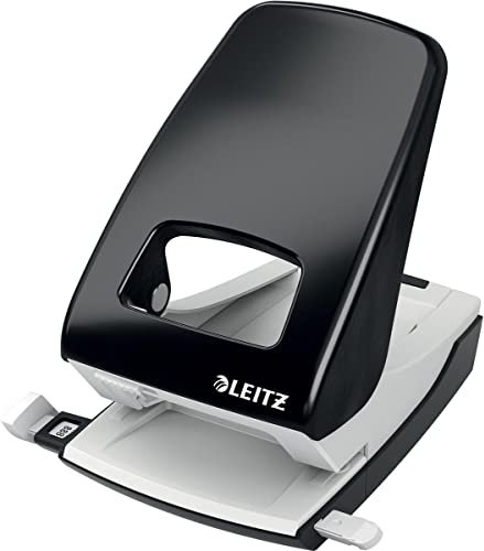 Esselte 51380095 Papierstanzer, 40 Blatt, Schwarz – Papierstanzer (40 Blatt, Schwarz, 8 cm, 137 x 156 x 135 mm)