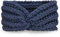 PiriModa Damen Strick Stirnband Ohrwärmer Winter Kopfband Haarband (Silber)