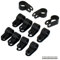 BlueXP 100 Pack Cable Clips Nylon R-Type Cable Drop Wire Holder Organizer with Screws Mounting Cable Fastener for Home Office Power Cable Car Automotive Lighting Speaker Wire Clip Clamp Black