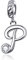 LaMenars Damen Charm-Anhänger Alphabet Buchstabe 925 Sterling Silber passend für, Chamilia und europäische Charm-Armbänder & Halsketten (Buchstabe P)