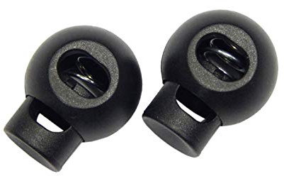 10 fermacoulisse, ideali per coulisse da 3/4/5 mm, chiusura per cordoncini, giacche, elastici, colore: nero (modello 4)