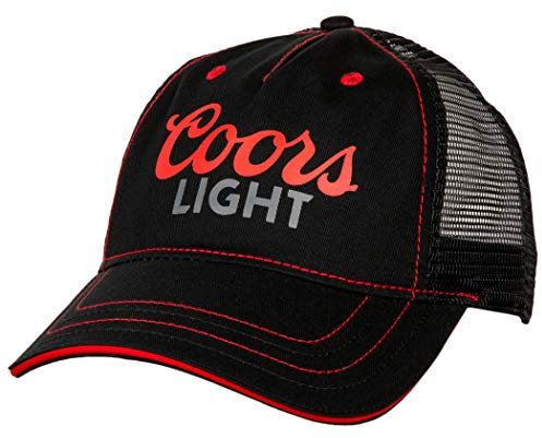 Coors Trucker-Mütze mit leichtem Logo, verstellbar, mit Klettverschluss, Schwarz