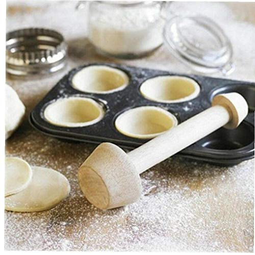 BYFRI Egg Tart-Tamper Form DIY Backen Shaping Double Side Mehrzweckholz Pie Gebäck Pusher Mold-küche-Werkzeug