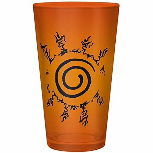 aby Glas XXL Naruto Shippuden - Konoha und Seal - Orange - 400 ml